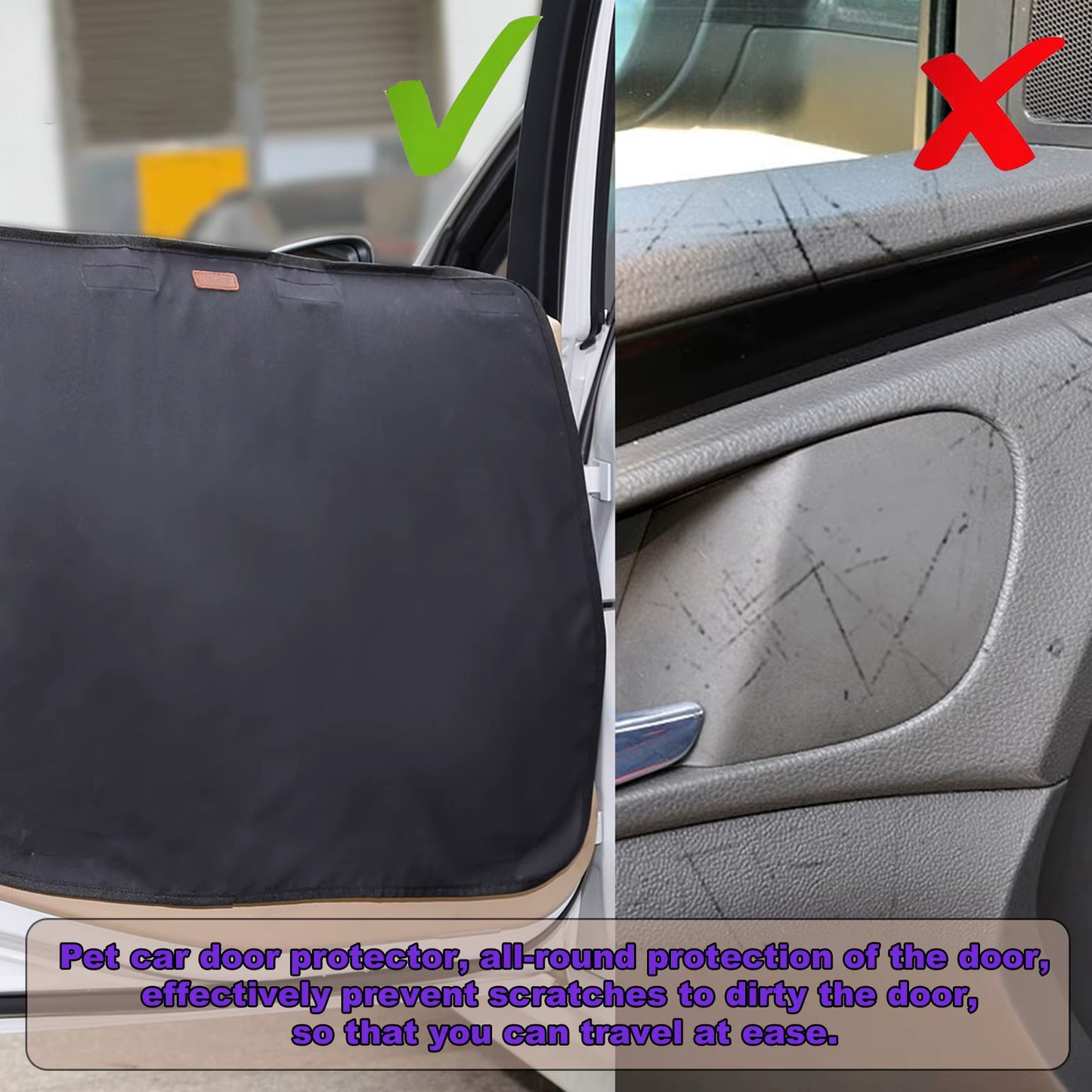 2 Pack Dog Car Door Protector Waterproof Pet Car Door Cover anti Scratch Vehicle Door Protector Guard for Car Doors Dogs Claws